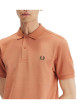 Thumbnail Polo en coton orange uni avec une coupe droite et un petit logo sur la poitrine - Image 3