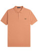 Thumbnail Polo en coton orange uni avec une coupe droite et un petit logo sur la poitrine - Image 4