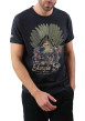 Thumbnail T-shirt en coton anthracite imprimé jungle avec une coupe droite et un col rond - Image 2