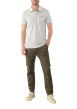 Thumbnail Polo en coton écru rayé avec un col boutonné et une coupe droite - Image 3