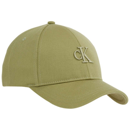 Casquette en coton biologique kaki unie avec...