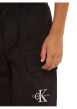 Thumbnail Short en coton noir uni avec une coupe cargo et une ceinture élastiquée - Image 4