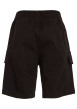 Thumbnail Short en coton noir uni avec une coupe cargo et une ceinture élastiquée - Image 6