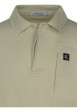Thumbnail Polo en coton sable uni avec des manches courtes et un col boutonné caché - Image 3