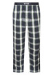 Thumbnail Pyjama Long en coton marine à carreaux avec une taille élastiquée - Image 4
