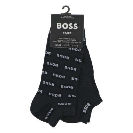 Lot de 2 paires de socquettes marine unie et...