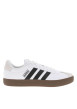 Thumbnail Tennis blanches avec semelle à talon plat avec empiècements en cuir nubuck - Image 2