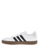 Thumbnail Tennis blanches avec semelle à talon plat avec empiècements en cuir nubuck - Image 8