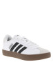 Thumbnail Tennis blanches avec semelle à talon plat avec empiècements en cuir nubuck - Image 9