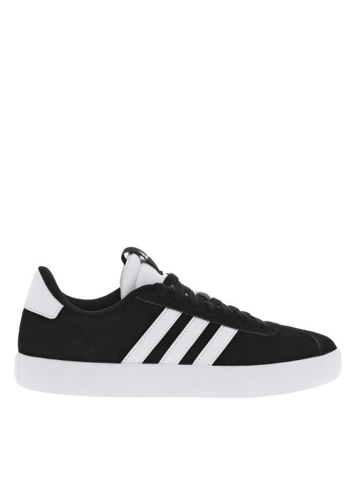 Baskets basses tennis Vl Court 3.0 en cuir nubuck noires avec lacets plats