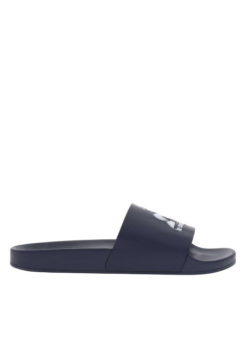 Claquettes Slides Mif bleu marine Made in France avec logo blanc