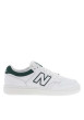 Thumbnail Baskets basses 480 style tennis en cuir blanches et vertes avec des lacets plats