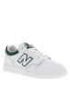 Thumbnail Baskets basses 480 style tennis en cuir blanches et vertes avec des lacets plats - Image 3