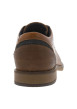 Thumbnail Derbies en cuir cognac et marine à talon plat avec des lacets ronds - Image 6