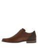 Thumbnail Derbies en cuir cognac à talon plat avec lacets ronds et fentes sur les côtés - Image 2