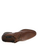 Thumbnail Derbies en cuir cognac à talon plat avec lacets ronds et fentes sur les côtés - Image 4