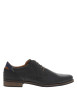 Thumbnail Derbies en cuir noires à talon plat avec fentes sur les côtés et lacets ronds