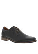 Thumbnail Derbies en cuir noires à talon plat avec fentes sur les côtés et lacets ronds - Image 3