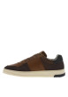 Thumbnail Baskets basses en cuir cognac avec des lacets plats et micro points - Image 2