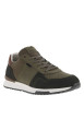 Thumbnail Baskets basses en cuir kaki avec une semelle running et des lacets plats - Image 3