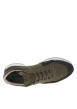 Thumbnail Baskets basses en cuir kaki avec une semelle running et des lacets plats - Image 4