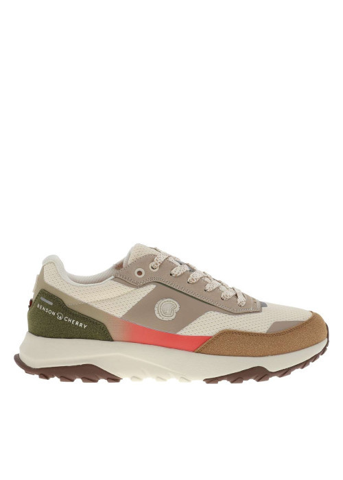 Baskets running beige à talon plat avec un...
