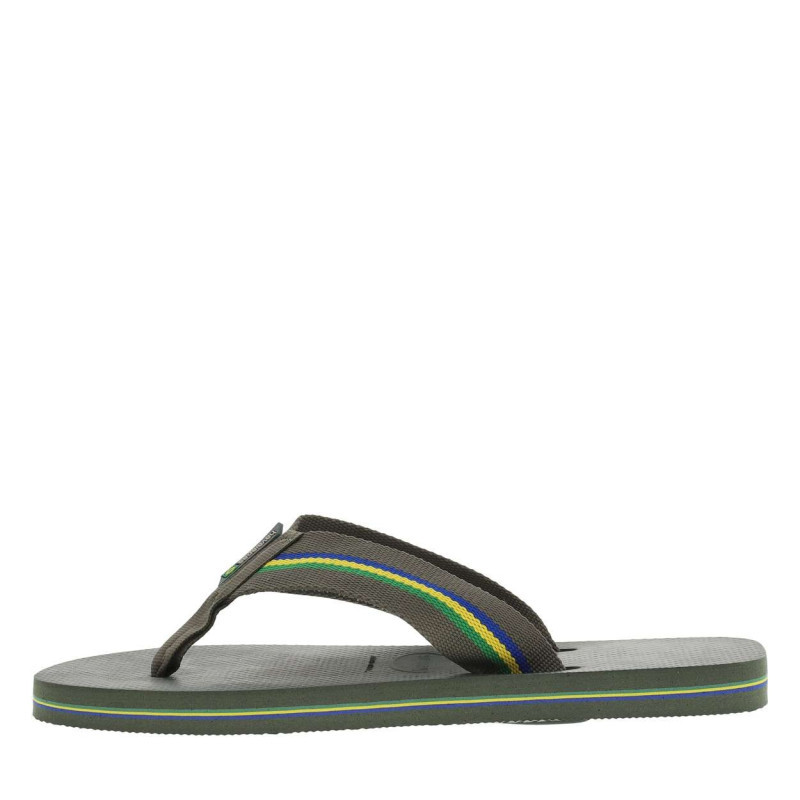 Havaianas - Tongs Urban Brasil Olive Avec Couleurs Du Brésil Et Larges Brides - Olive Havaianas - Tongs Urban Brasil Olive Avec Couleurs Du Brésil Et Larges Brides - Olive