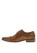 Thumbnail Derbies en cuir marron avec détails bleus un talon plat et lacets ronds - Image 3