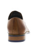 Thumbnail Derbies en cuir marron avec détails bleus un talon plat et lacets ronds - Image 7