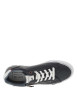 Thumbnail Baskets basses tennis bleu marine avec des lacets plats blancs et un zip latéral - Image 4