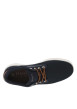 Thumbnail Baskets basses en toile bleu marine avec des lacets ronds marron - Image 4