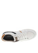 Thumbnail Baskets basses tennis en cuir blanches avec lacets plats et logo sur le côté - Image 4