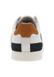 Thumbnail Baskets basses tennis en cuir blanches avec lacets plats et logo sur le côté - Image 6