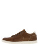 Thumbnail Baskets basses tennis en cuir cognac avec lacets plats et zip sur l'extérieur - Image 2