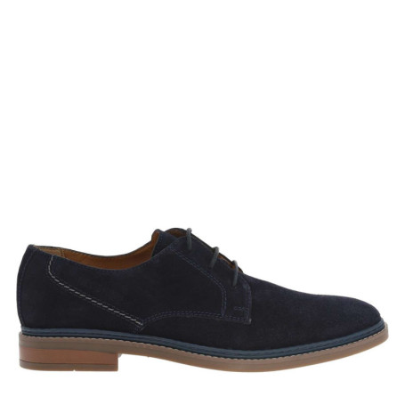 Derbies en cuir nubuck bleu marine avec un...