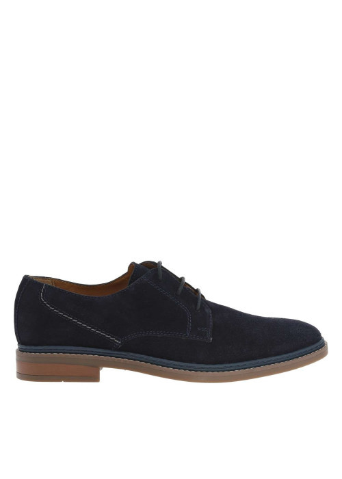 Derbies en cuir nubuck bleu marine avec un...