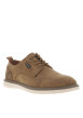 Thumbnail Baskets basses en cuir caramel avec trépointe contrastante et lacets ronds - Image 3
