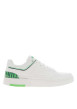 Thumbnail Baskets basses tennis blanches à lacets plats avec détails verts et marine