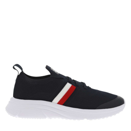 Baskets basses running bleu marine en slip-on...