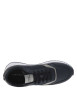 Thumbnail Baskets basses running en cuir bleu marine avec lacets plats et monogramme - Image 4