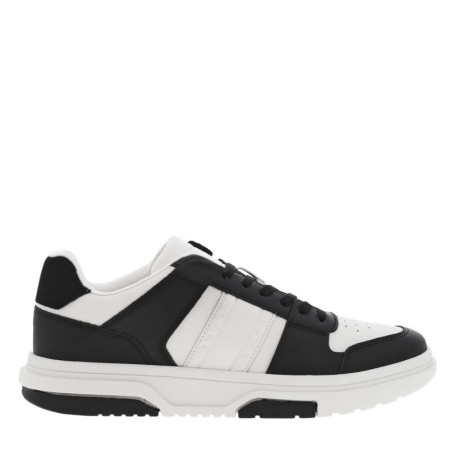 Baskets basses tennis en cuir blanches avec...