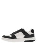Thumbnail Baskets basses tennis en cuir blanches avec lacets plats et logo sur le côté - Image 2