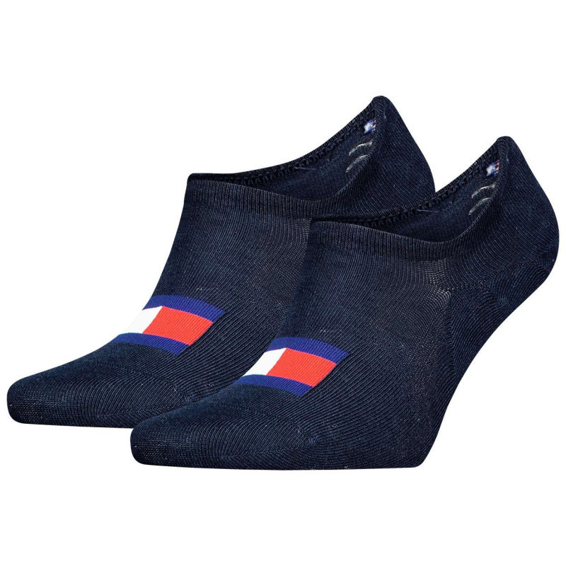 Tommy Jeans - Lot De 2 Paires De Chaussettes En Coton Mélangé Nuit Unies Coupe Courte - Nuit