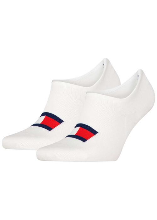 Lot de 2 paires de chaussettes en coton mélangé blanches unies coupe courte