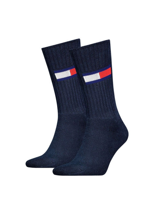 Lot de 2 paires de chaussettes en coton mélangé nuit unies coupe haute