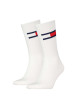 Thumbnail Lot de 2 paires de chaussettes en coton mélangé blanches unies coupe haute
