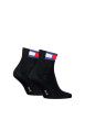 Thumbnail Lot de 2 paires de chaussettes en coton mélangé noires unies coupe courte - Image 2