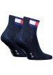 Thumbnail Lot de 2 paires de chaussettes en coton mélangé marine unies coupe courte - Image 2