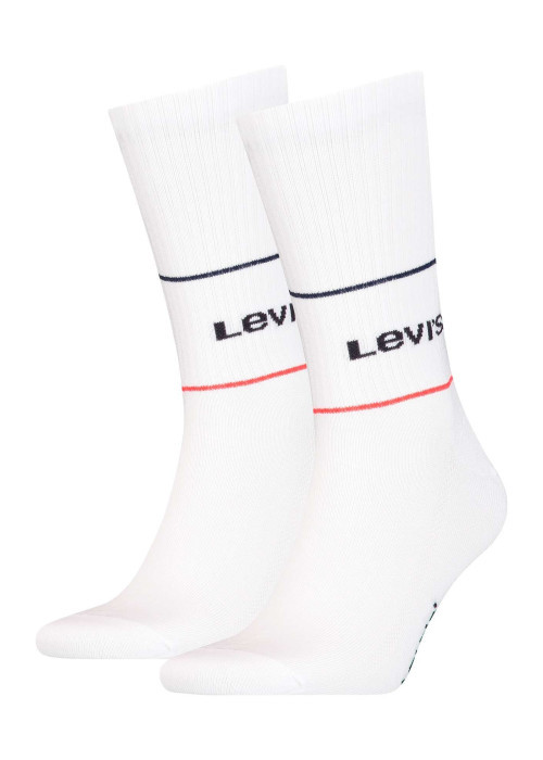 Lot de 3 paires de chaussettes hautes blanches unies en coton à coupe haute