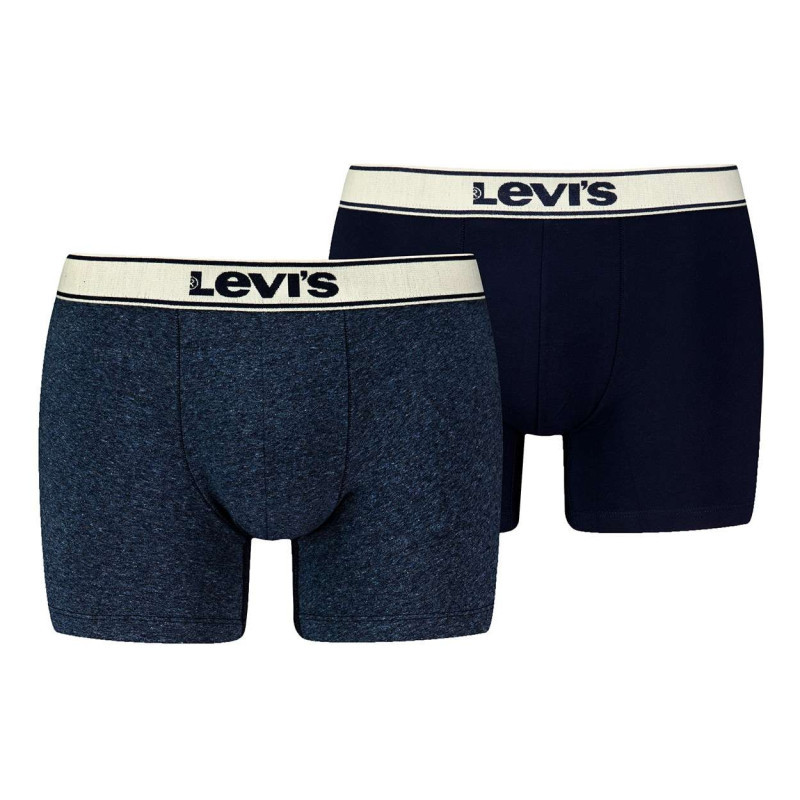 Levi's® - Lot De 2 Boxers En Coton Marine Imprimés Avec Une Coupe Fermée - Marine